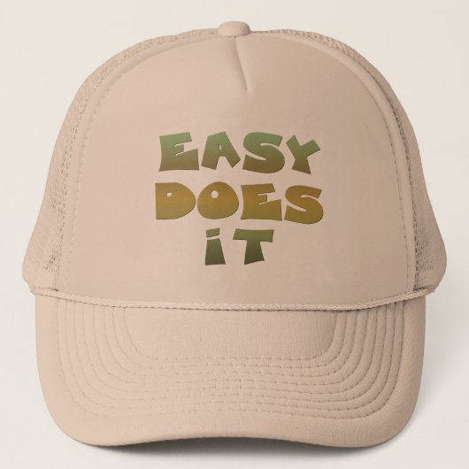 Casquette Easy It Recovery Slogan Citation Vert Or Texte (Devant)