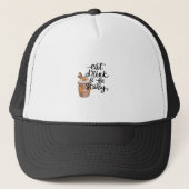 Casquette Eat Drink And Be Scary Funny Trendy (Devant)