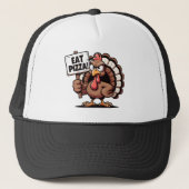 Casquette Eat Pizza, Fun Thanksgiving turkey (Devant)