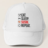 Casquette Eat. Sleep. Sushi. Repeat (Devant)