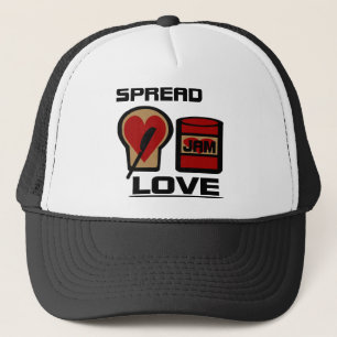 Casquette Écartez l'amour avec la bouteille de confiture