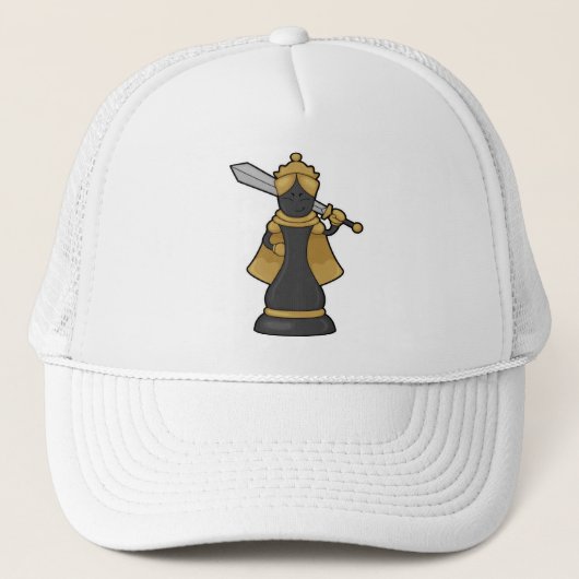 Casquette Échecs Queen au jeu d'échecs avec épée (Devant)