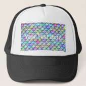 Casquette Échelles de sirène de bulle d'arc-en-ciel de Falln (Devant)