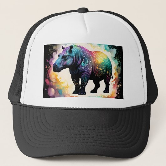 Casquette Éclaboussure de couleur d'hippopotame, (Devant)