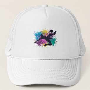 Casquette Éclaboussures de couleur grunge de football