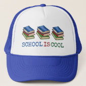 Casquette École Est Cool Bibliothèque Livres Lecture Enseign (Devant)