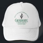 Casquette Ecole Vétérinaire Verte Diplôme Personnalisé<br><div class="desc">Ce cadeau de casquette de diplôme d'une école vétérinaire personnalisée présente la typographie verte pour une classe de 2025 diplômé. Customisez avec votre année de graduation sous le caduceus médical pour un grand gardien personnalisé pour un vétérinaire diplômé.</div>