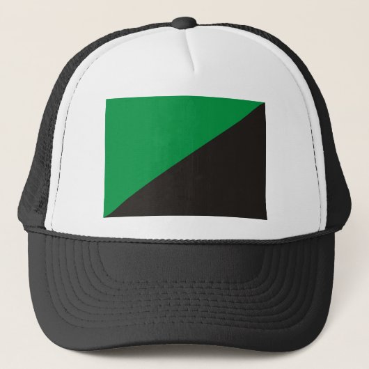 Casquette écologie de noir de vert de drapeau d'eco (Devant)