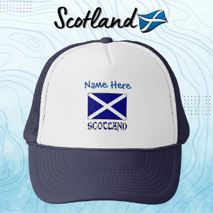 Casquette Ecosse et Ecosse Drapeau bleu Personnalisation
