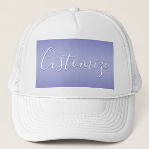 Casquette Écriture cursive éditable Violet blanc et violet