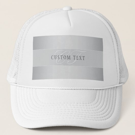 Casquette Écriture de monogramme élégante et modifiable | Gr (Devant)
