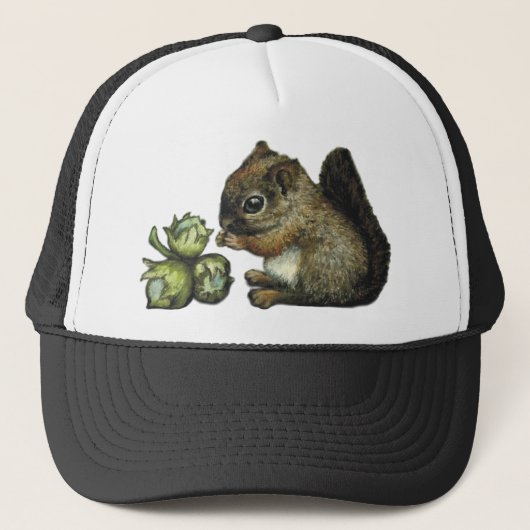 Casquette Écureuil et noisettes (Devant)