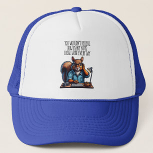 Casquette Écureuils au bureau - drôle de rongeur au travail