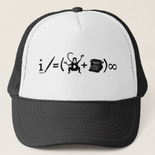 Casquette Éditeur amusant Équation de la machine à écrir