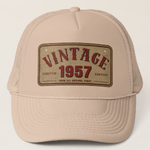 Casquette Édition limitée vintage 1957 avec toutes les pièce