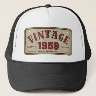 Casquette Édition limitée vintage 1959, toutes pièces d'orig