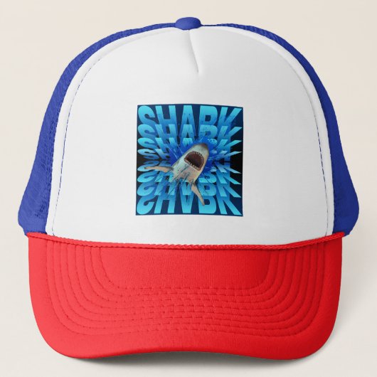 Casquette effet de texte requin typographie (Devant)