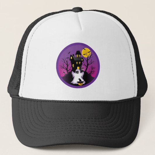Casquette Éffrayant fantôme d'Halloween (Devant)