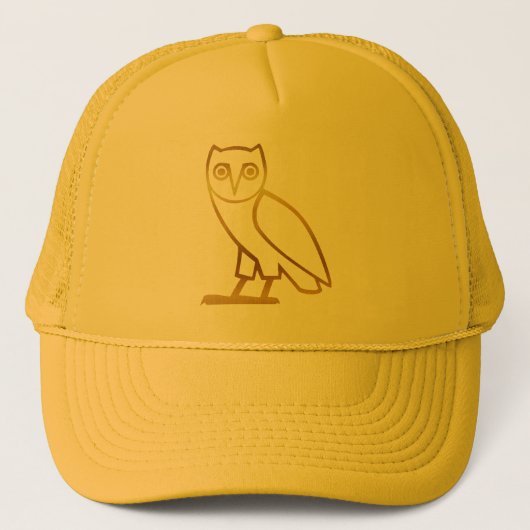 Casquette égyptien de camionneur de hibou d'or (Devant)