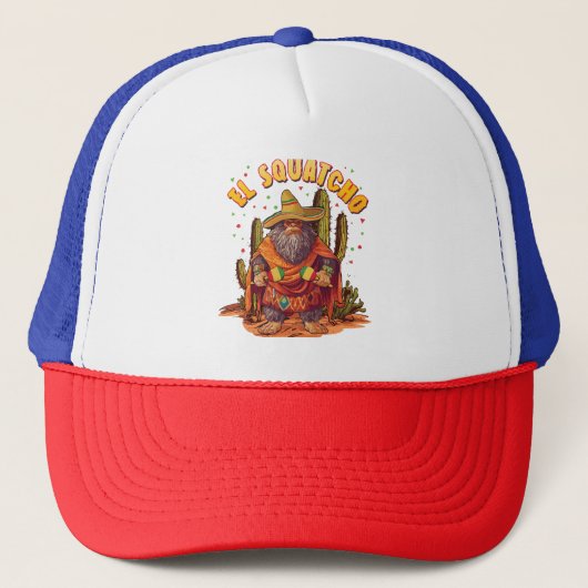 Casquette El Squatcho Bigfoot avec Maraca, Sombrero et Ponc (Devant)