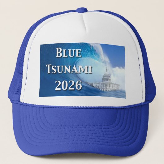 Casquette Élection Tsunami Bleu 2026 (Devant)