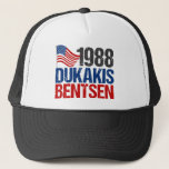 Casquette Élection Vintage Dukakis Bentsen 1988<br><div class="desc">Un cadeau politique rétro cool pour quelqu'un qui se souvient du duo démocrate Michael Dukakis et Lloyd Bentsen. Les élections des années 80 me manquent.</div>