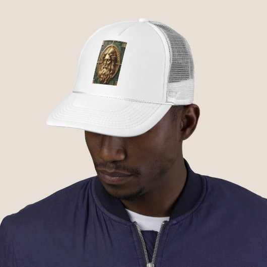 Casquette Élégance en Absolution Croix sur marbre avec doré (En situation)