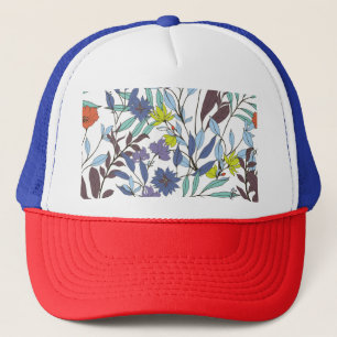 Casquette Élégance florale, Arrière - plan Vintage Abstrait.