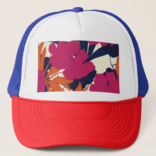 Casquette Élégance florale : motif abstrait (Devant)
