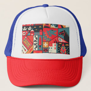 Casquette Élégance médiévale : Conception Motif transparente