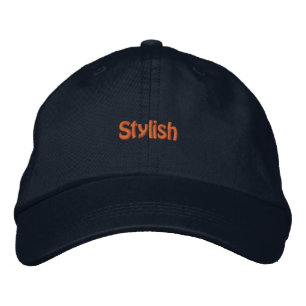 Casquette élégant avec texte brodé Boffo Font Gold