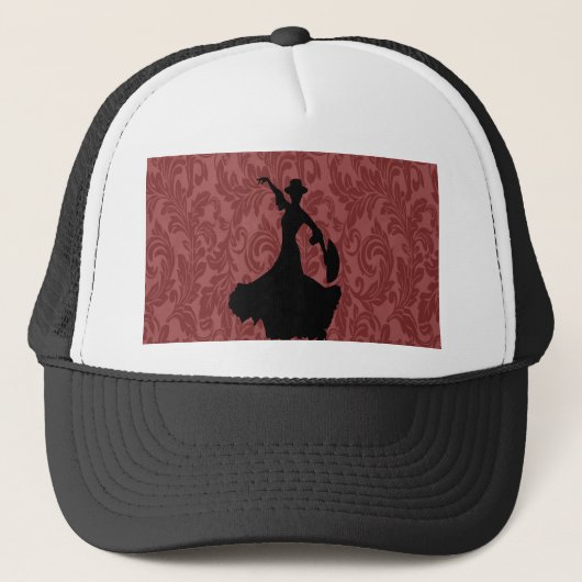 Casquette Élégant chic fille damassé danseuse flamenco (Devant)