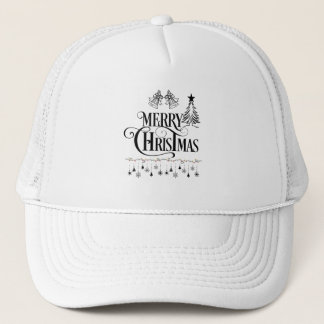 Casquette Elegant Merry Christmas Typography Design