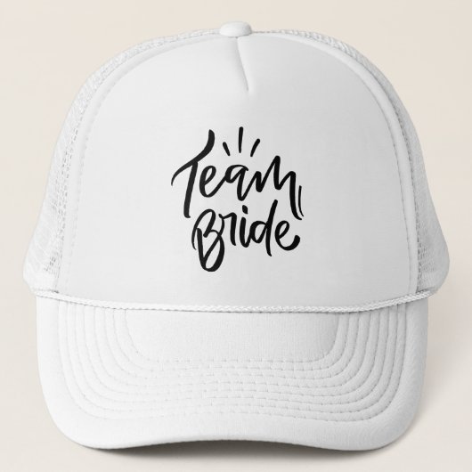 Casquette Elegant Modern Script Typography Team Bride (Devant)