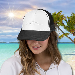 Casquette Élégant Monogramme blanc   Style minimaliste moder