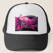 CASQUETTE ELÉGANT PEACOCK EN ROSE, FUCHSIA, NOIR (Devant)