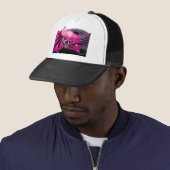 CASQUETTE ELÉGANT PEACOCK EN ROSE, FUCHSIA, NOIR (En situation)