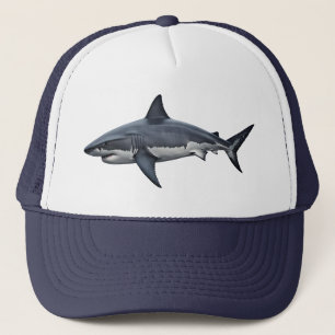 Casquette Elégant requin blanc bleu Vintage