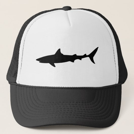 Casquette Elégant requin noir et blanc (Devant)