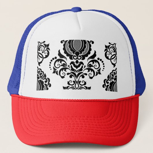 Casquette Elégant Vintage Damask Texture sans joint (Devant)