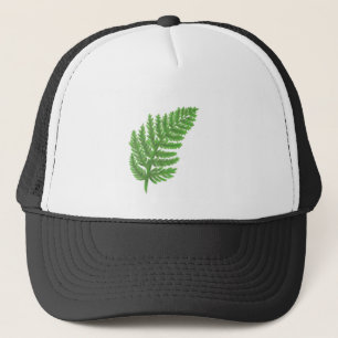 Casquette Élégante fougères vertes feuilles de bois