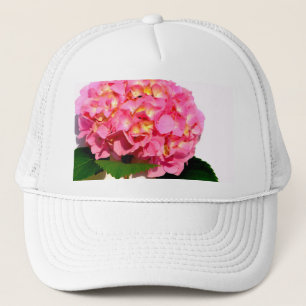Casquette Elégante hydrangée rose fleurie rose