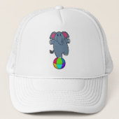 Casquette Elephant au cirque avec boule de cirque (Devant)