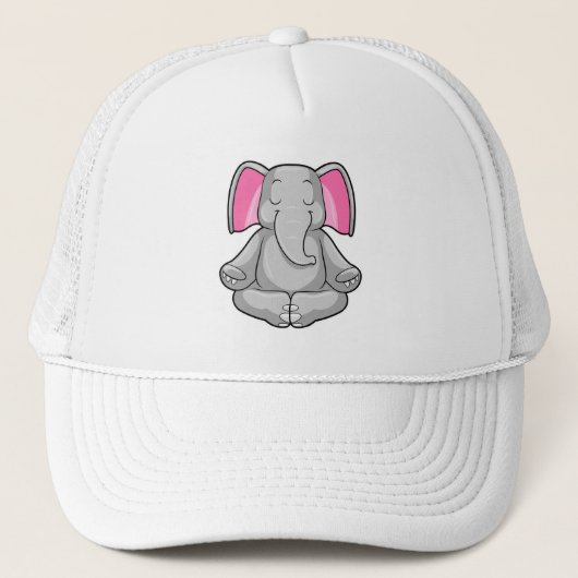 Casquette Eléphant au yoga en jambe (Devant)