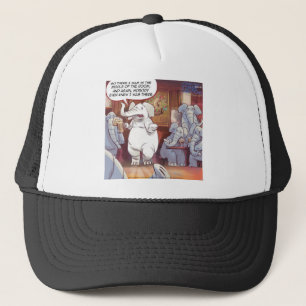 Casquette Éléphant Blanc Drôle Dans La Pièce