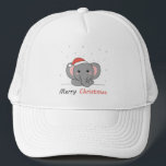 Casquette Elephant Christmas Snow Winter Animals Elephants T<br><div class="desc">L'éléphant à Noël avec des lumières de fées. Animaux amusants avec des cadeaux et de la neige pour les vacances. Aussi drôle pour Noël en juillet. Les éléphants sont des animaux mignons et parfaits pour Noël.</div>