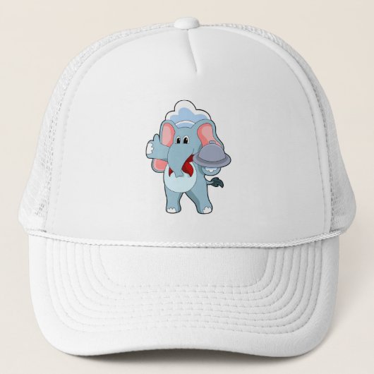 Casquette Elephant comme serveur avec Plattre (Devant)