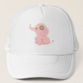 Casquette Eléphant rose bébé (Devant)