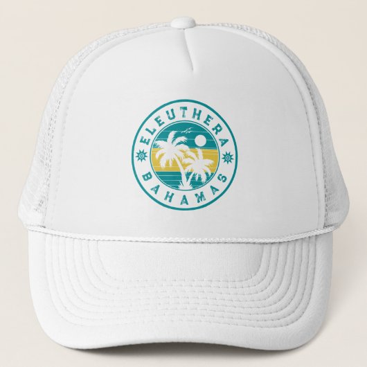 Casquette Eleuthera Island Bahamas Palm Tree Souvenirs (Devant)