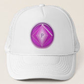 Casquette - Emblème à trois dimensions en violet e (Devant)